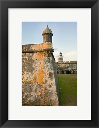 Framed Puerto Rico, Walls and Turrets of El Morro Fort Print