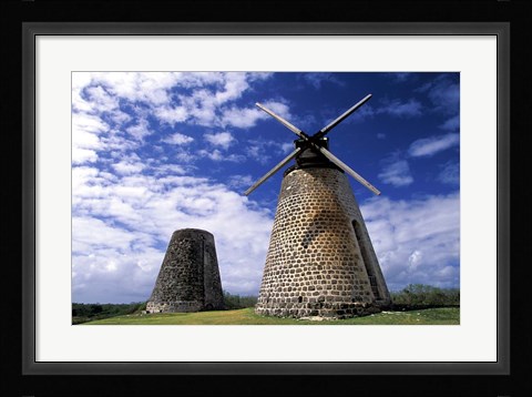 Framed Antigua, Betty's Hope, Suger plant, windmill Print