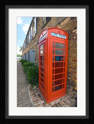 Framed Red Telephone box, Nelson's Dockyard, Antigua Print