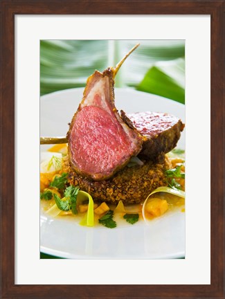 Framed Spiced Lamb Rack cuisine, Antigua, Caribbean Print