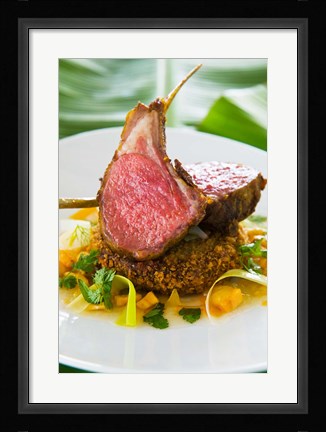 Framed Spiced Lamb Rack cuisine, Antigua, Caribbean Print