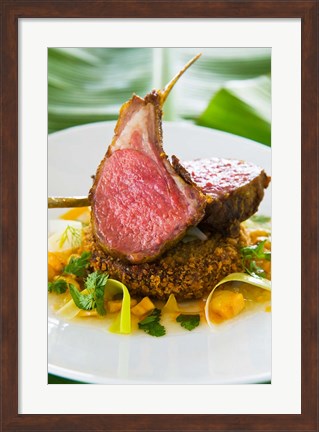 Framed Spiced Lamb Rack cuisine, Antigua, Caribbean Print