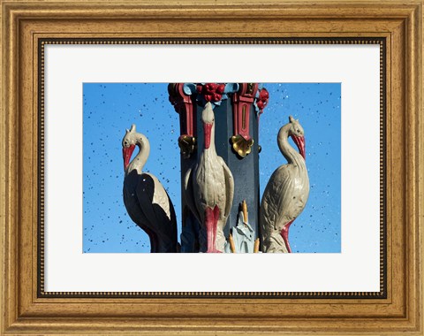 Framed Bird sculptures, Christchurch, Canterbury, New Zealand Print