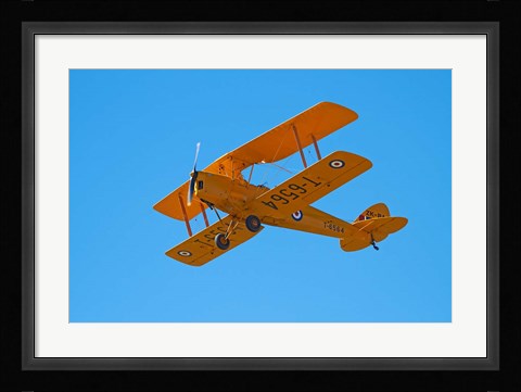Framed De Havilland DH 82A Tiger Moth Biplane, Warbirds over Wanaka, Airshow, New Zealand Print