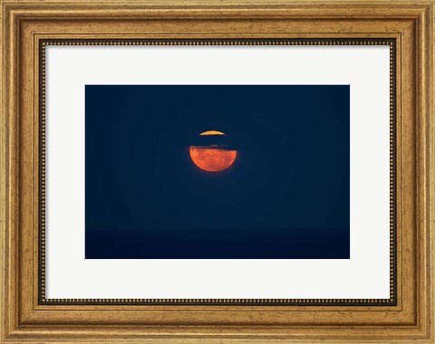 Framed Full moon, from Dunedin, South Island, New Zealand Print