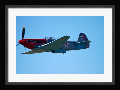 Framed Yakovlev Yak-3, WWII Russian Fighter Plane, War plane Print