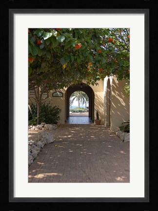Framed Archway to Pool at Tierra del Sol Golf Club and Spa, Aruba, Caribbean Print