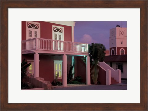 Framed Fort Zoutman,  Aruba, Caribbean Print