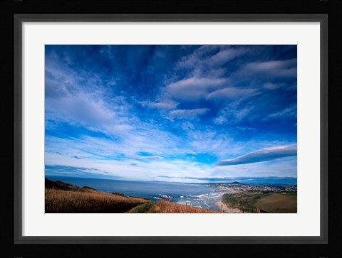 Framed New Zealand, South Island, view towards Dunedin Print