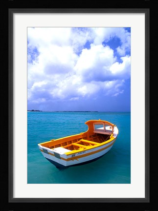 Framed Close-up of Fishing Boat, Aruba Print