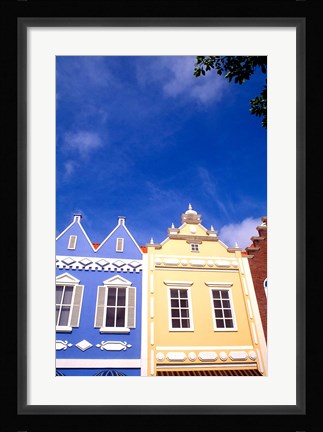 Framed Dutch Architecture, Oranjestad, Aruba Print