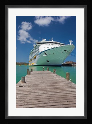 Framed Antigua, St Johns, Heritage Quay, Cruise ship Print