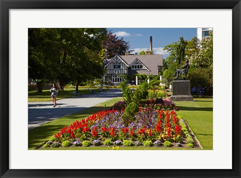 Framed Curator&#39;s House and Botanic Gardens, Hagley Park, Christchurch, South Island, New Zealand Print