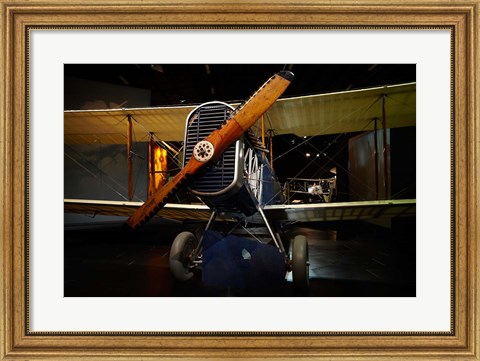 Framed De Havilland DH4 biplane, War plane, New Zealand Print