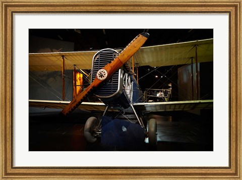 Framed De Havilland DH4 biplane, War plane, New Zealand Print