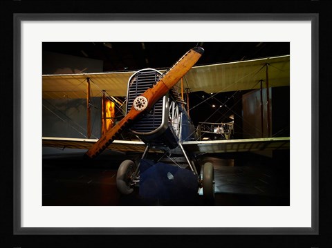 Framed De Havilland DH4 biplane, War plane, New Zealand Print