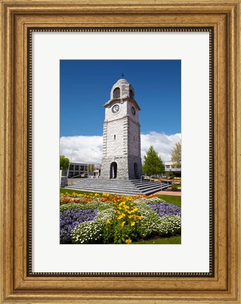 Framed Memorial Clock Tower, Seymour Square, Marlborough, South Island, New Zealand (vertical) Print