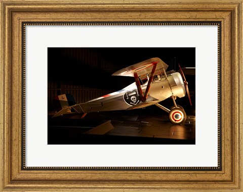 Framed Nieuport 24 war plane, Marlborough, New Zealand Print