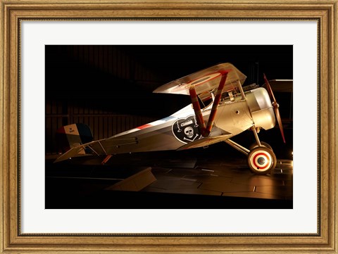 Framed Nieuport 24 war plane, Marlborough, New Zealand Print