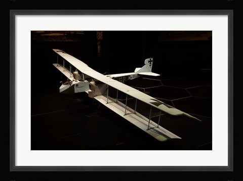 Framed WWI Gotha bomber war plane, Marlborough, New Zealand Print