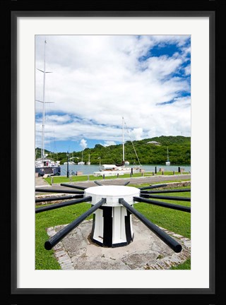 Framed Capstan, Nelson's Dockyard, Antigua, Caribbean Print