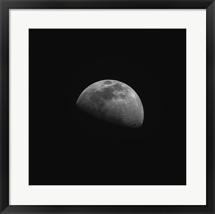 Framed Gibbous Moon Print