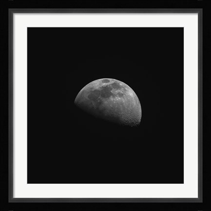 Framed Gibbous Moon Print
