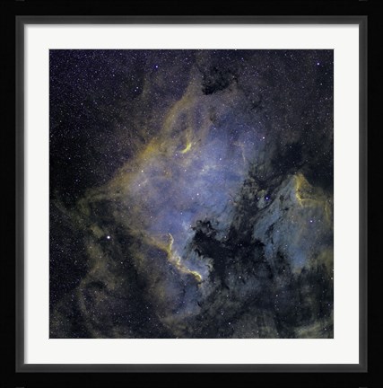 Framed North America Nebula and the Pelican Nebula Print
