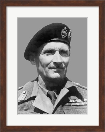 Framed Field Marshal Bernard Law Montgomery Print