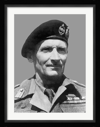 Framed Field Marshal Bernard Law Montgomery Print