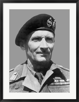Framed Field Marshal Bernard Law Montgomery Print
