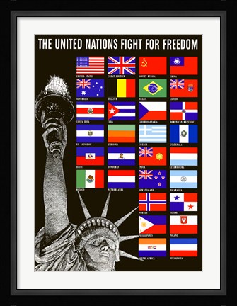 Framed United Nations Fight for Freedom Print