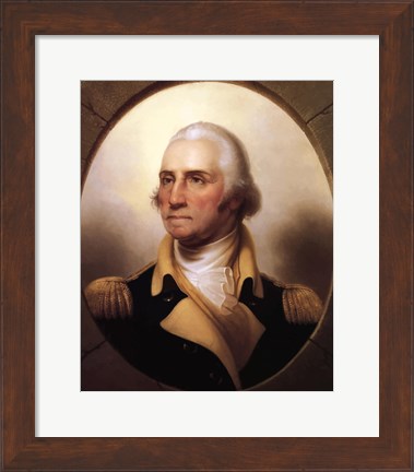 Framed George Washington (digitally restored) Print