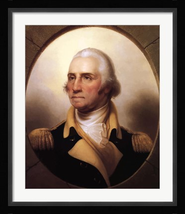 Framed George Washington (digitally restored) Print