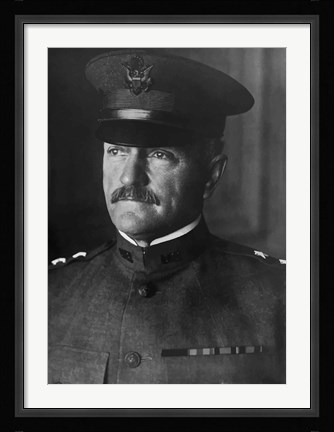 Framed Major General John Pershing Print