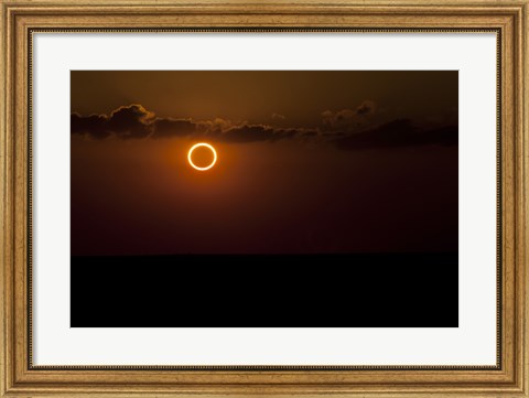 Framed Solar Eclipse with Ring of Fire Print