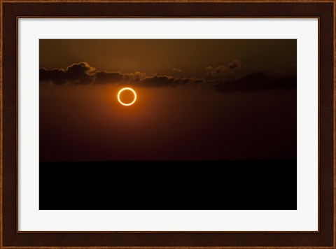Framed Solar Eclipse with Ring of Fire Print