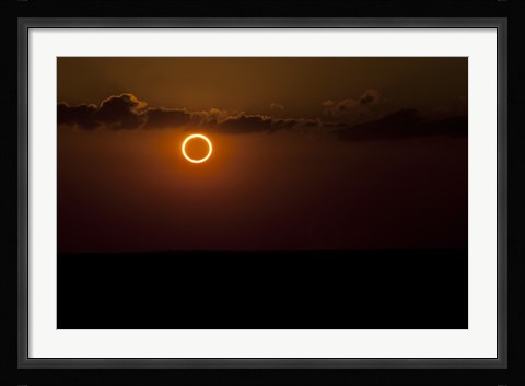 Framed Solar Eclipse with Ring of Fire Print