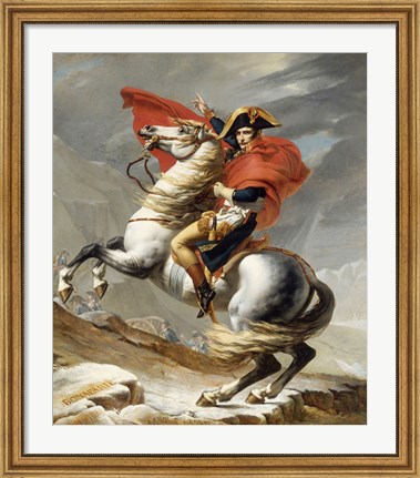Framed Napoleon Bonaparte on his Horse Print