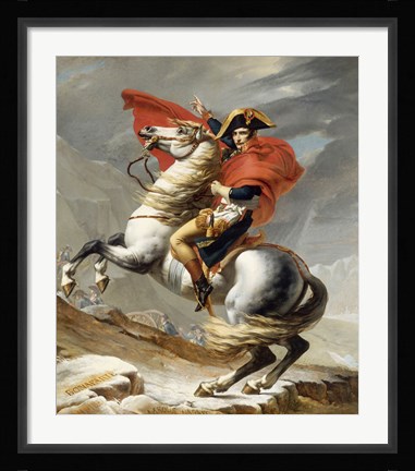 Framed Napoleon Bonaparte on his Horse Print