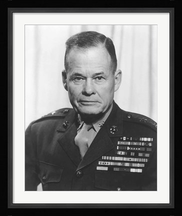 Framed General Lewis Chesty Puller in uniform Print