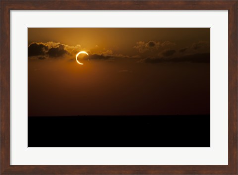 Framed Annular Solar Eclipse in Clouds Print