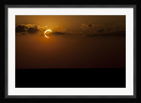 Framed Annular Solar Eclipse in Clouds Print