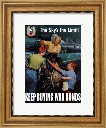 Framed Keep Buying War Bonds Print