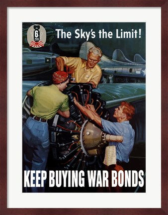 Framed Keep Buying War Bonds Print