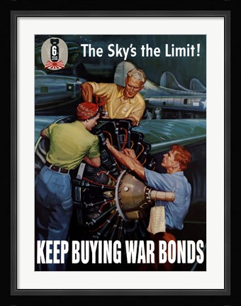Framed Keep Buying War Bonds Print