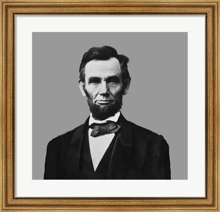 Framed President Abraham Lincoln (digitally restored) Print