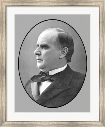 Framed President William McKinley, Jr (side profile) Print