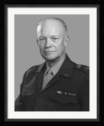 Framed Dwight D Eisenhower Print