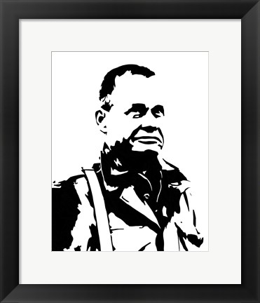 Framed General Lewis Chesty Puller (negative view) Print
